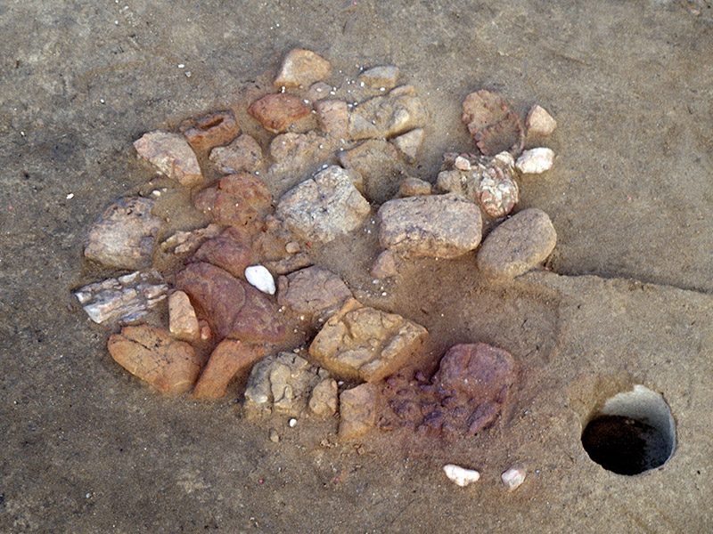 奈良時代の石敷製塩炉（第５次調査）
