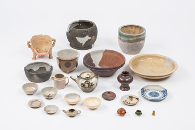 Pottery found at the previous Owari garrison