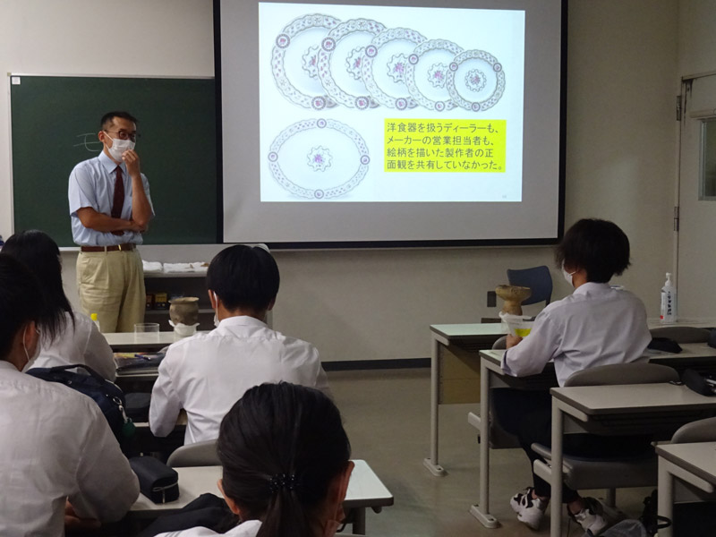 滋賀県立膳所高等学校との特別授業の様子