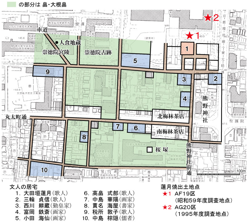 幕末の聖護院村（富岡鉄斎筆「聖護院村略図」をもとに復原）