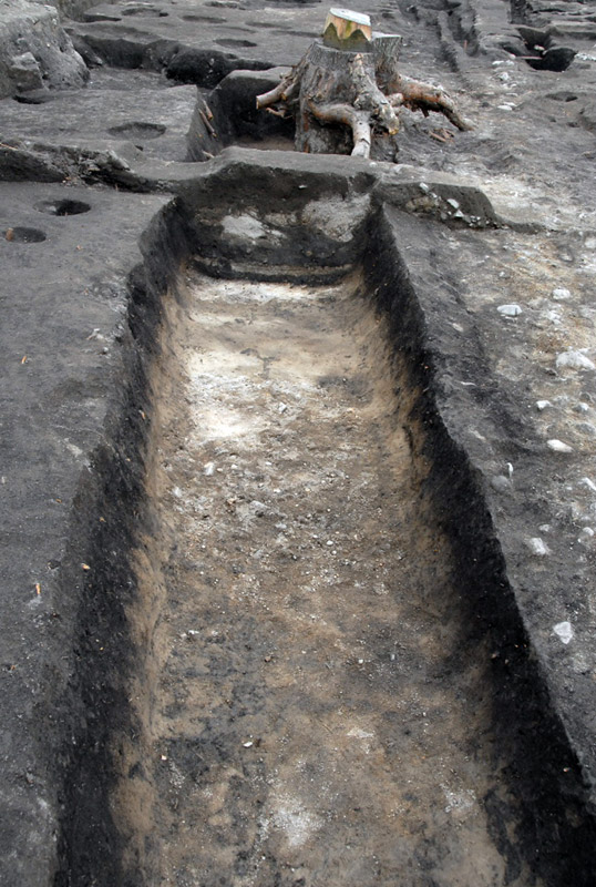 古代末ころの大溝（北から）